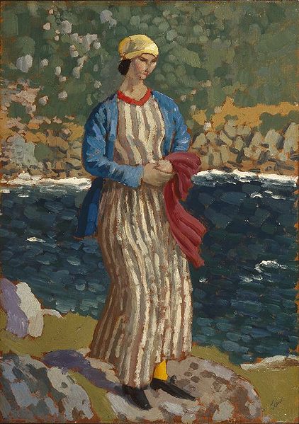 John Augustus Atkinson Woman by a Riverbank